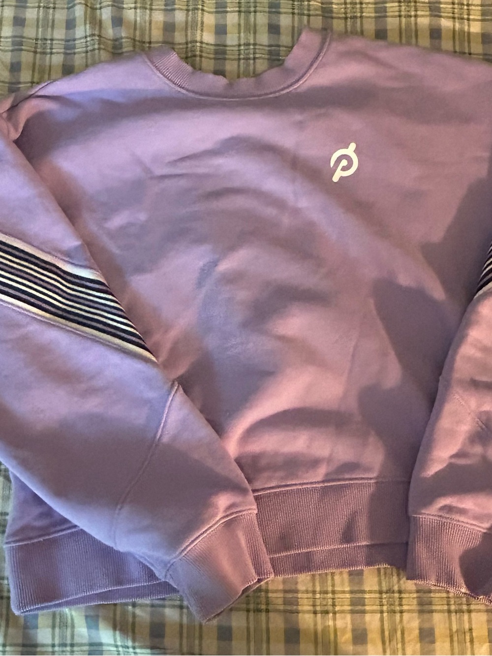 Peloton Lavender Crewneck cropped Sweatshirt